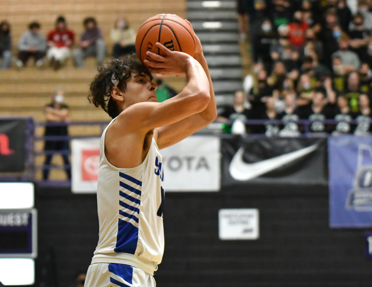 West Linn South Medford boys basketball Taylor Balkom 34
